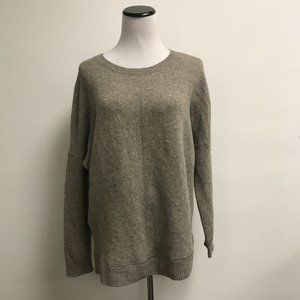 Vince wool yak oversized crew neck tan heather sweater S